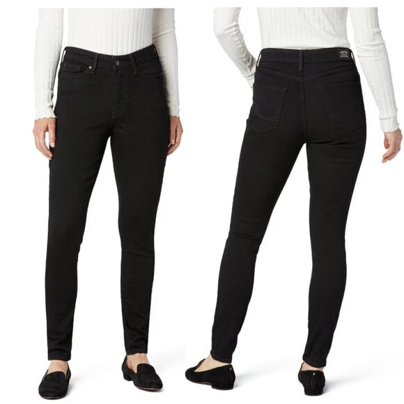 NWT Levi's Signature Black High Rise Skinny Denim Jean Sz 27 x 30 (4M) - Picture 1 of 10